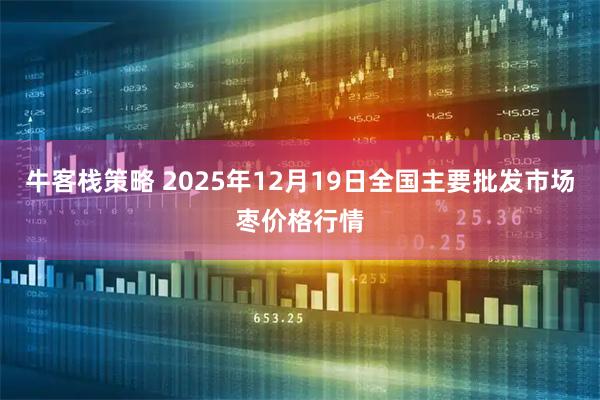 牛客栈策略 2025年12月19日全国主要批发市场枣价格行情