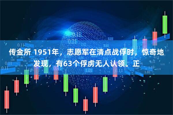 传金所 1951年，志愿军在清点战俘时，惊奇地发现，有63个俘虏无人认领。正